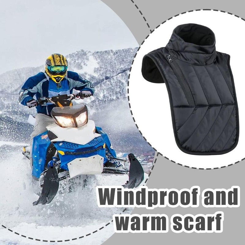 Motorcycle Neck Warmer Winter Windproof Neck Cover, Thermal Polyester Gaiter with Zipper for Cold Weather Riding (Long) - Image 4